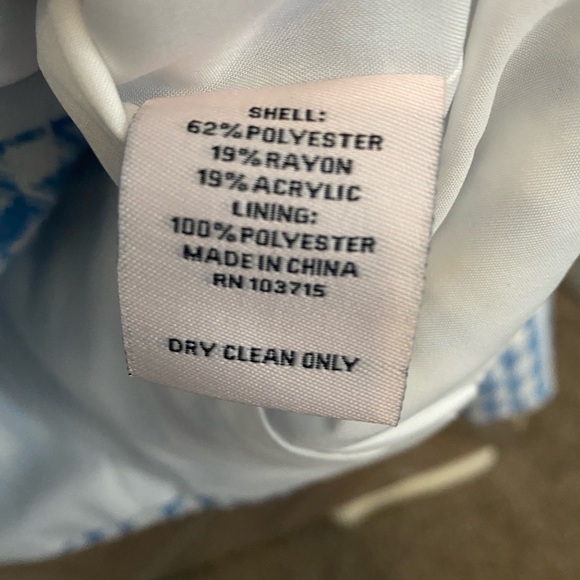 Nanette Lepore Blue and White Houndstooth Blazer - Picture 3 of 3